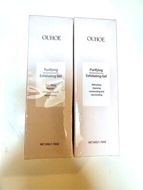 OUHOE Purifying Exfoliating Gel-2 Pack - Beige & Light Pink Packaging